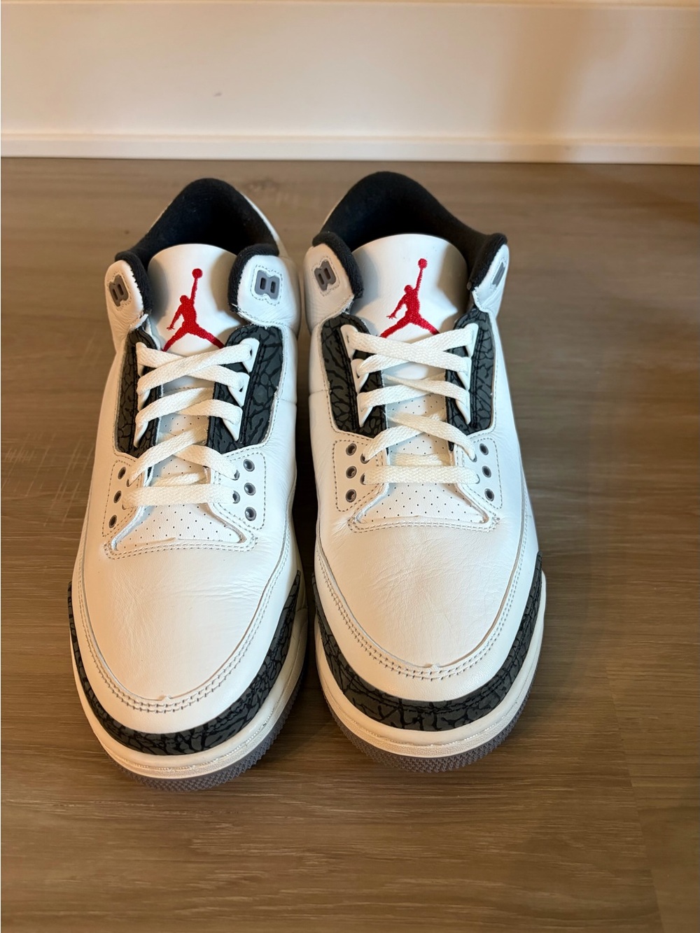 Men’s Air Jordan 3 Retro Sneakers - Size 11 White/Black/Red